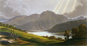 Ben Nevis, XII. tábla a „Grampiai-hegység tájáról”, kiállítva 1811-ben, kiadva 1819-ben (kézzel színezett metszet)